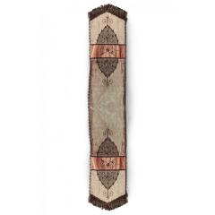 American Victorian Green Silk Embroidered Table Runner - 4695033