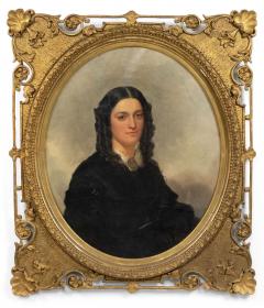 American Victorian Lady in Black Portrait - 4516906