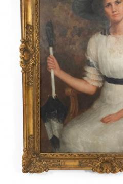 American Victorian Lady in White Portrait - 4629510