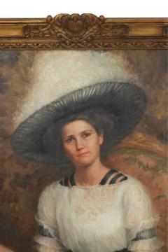 American Victorian Lady in White Portrait - 4629511
