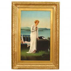 American Victorian Lady in White Portrait - 4636227