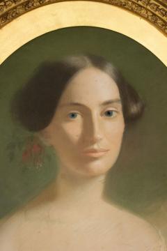 American Victorian Lady with Flowers Portrait - 4516751