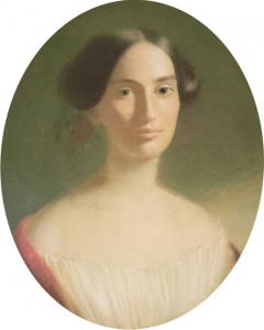 American Victorian Lady with Flowers Portrait - 4539919