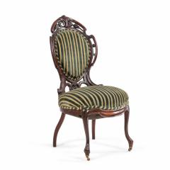 American Victorian Laminated Striped Side Chair - 4665859