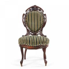 American Victorian Laminated Striped Side Chair - 4665860