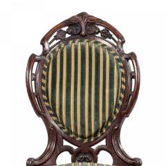 American Victorian Laminated Striped Side Chair - 4665861