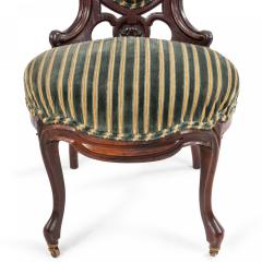 American Victorian Laminated Striped Side Chair - 4665862