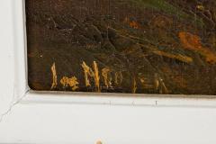 American Victorian Landscape Painting Of A House Up In The Mountains - 4516485