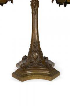 American Victorian Monumental Bronze Double Student Lamp - 4626064