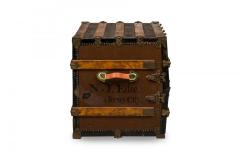 American Victorian Multi Drawer Leather and Brass Steamer Trunk - 4661265