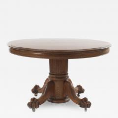 American Victorian Oak Dining Table - 1431674