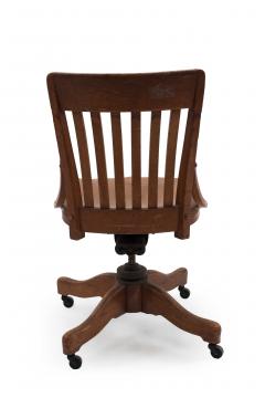 American Victorian Oak Swivel Chair - 1420867