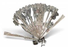 American Victorian Pearl and Lace Hand Fan - 4322381