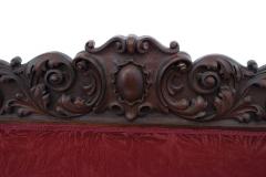 American Victorian Red Velvet 5 Piece Living Room Set - 4634388