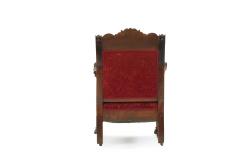 American Victorian Red Velvet 5 Piece Living Room Set - 4634391