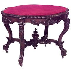 American Victorian Red Velvet End Table - 4652173