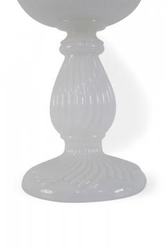 American Victorian Ribbed Milk Glass Table Lamp - 4671880