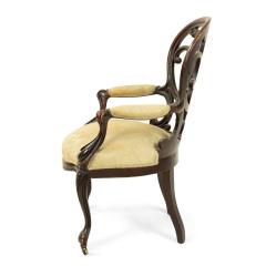 American Victorian Rosewood Open Back Armchair - 4661075