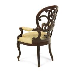 American Victorian Rosewood Open Back Armchair - 4661076