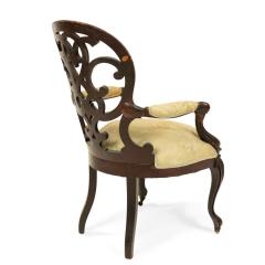 American Victorian Rosewood Open Back Armchair - 4661078