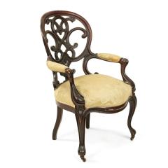 American Victorian Rosewood Open Back Armchair - 4661080