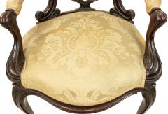 American Victorian Rosewood Open Back Armchair - 4661081