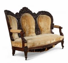 American Victorian Rosewood Settee - 1419383