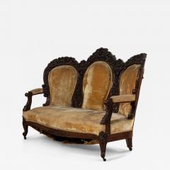 American Victorian Rosewood Settee - 4644159