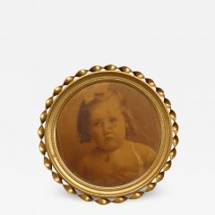 American Victorian Round Brass Picture Frame - 3207721