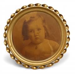 American Victorian Round Brass Picture Frame - 4733340