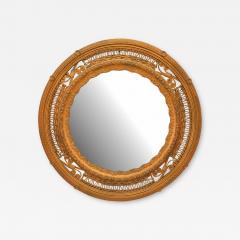 American Victorian Round Wicker Wall Mirror - 4718021
