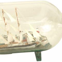 American Victorian Ship and Lighthouse in a Bottle - 4668436