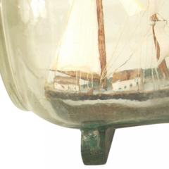 American Victorian Ship and Lighthouse in a Bottle - 4668437