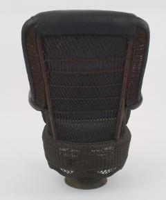 American Victorian Stained Natural Wicker Arm Chair - 623275