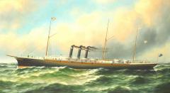 American Victorian Steamship Painting - 4539374