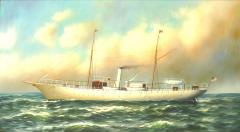 American Victorian Steamship Painting - 4653975