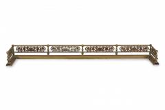 American Victorian Style Bronze and Iron Foliate Design Fireplace Fender - 4668357
