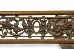 American Victorian Style Bronze and Iron Foliate Design Fireplace Fender - 4668360