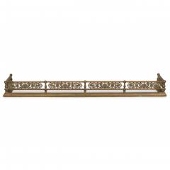 American Victorian Style Bronze and Iron Foliate Design Fireplace Fender - 4709047