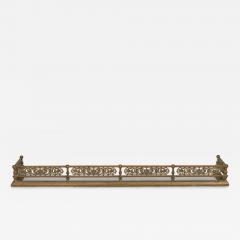 American Victorian Style Bronze and Iron Foliate Design Fireplace Fender - 4709166