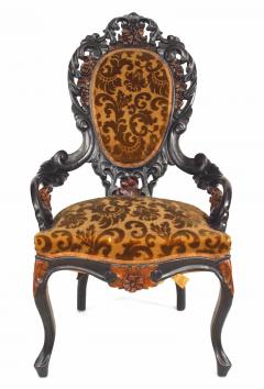 American Victorian Velvet Arm Chair - 1404083