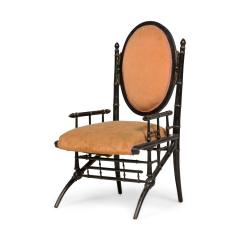 American Victorian Velvet Arm Chair - 4728851