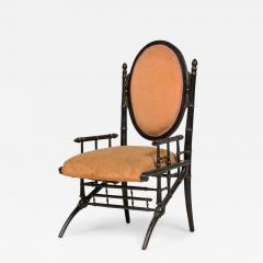 American Victorian Velvet Arm Chair - 4728858