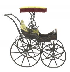 American Victorian Velvet Baby Carriage - 2799374