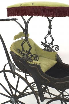 American Victorian Velvet Baby Carriage - 2799375