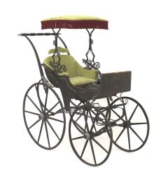 American Victorian Velvet Baby Carriage - 2799377