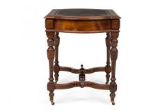American Victorian Walnut Leather Topped Desk with Pullout Drawers - 4169580