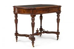 American Victorian Walnut Leather Topped Desk with Pullout Drawers - 4169581