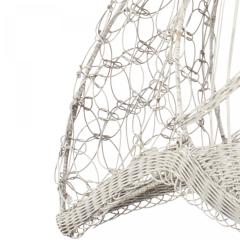 American Victorian White Wicker Chandelier - 4670412