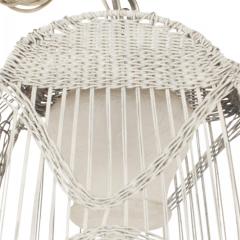 American Victorian White Wicker Chandelier - 4670413